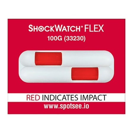 Shockwatch SpotSee‚Ñ¢ ShockWatch¬Æ Flex Single Tube Impact Indicators, 100G Range, 100/Box 33230